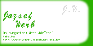 jozsef werb business card